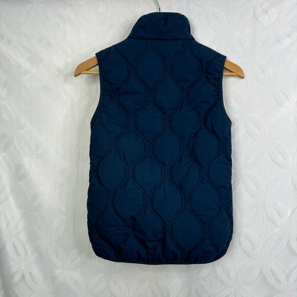 Vintage Timberland Quilted Reversible Navy Black Vest Womens Size 4 - Picture 14 of 16